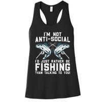 Funny Fishing Design For Wo Fisherman Fishing Lover Women's Racerback Tank