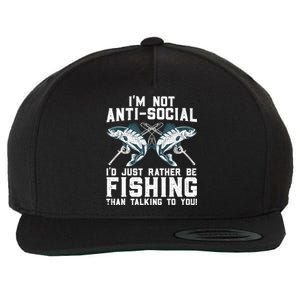 Funny Fishing Design For Wo Fisherman Fishing Lover Wool Snapback Cap