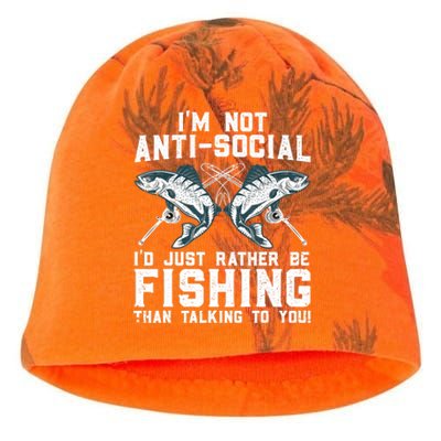 Funny Fishing Design For Wo Fisherman Fishing Lover Kati - Camo Knit Beanie