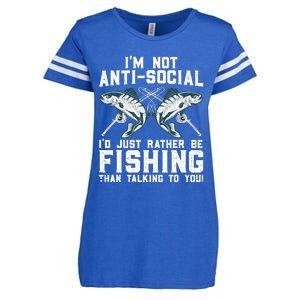 Funny Fishing Design For Wo Fisherman Fishing Lover Enza Ladies Jersey Football T-Shirt