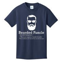 Funny Funcle Definition Bearded Funcle Funcle Beard Lover Fun Uncle Kids T-Shirt