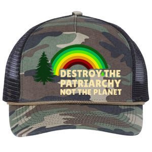 Feminism Feminist Destroy The Patriarchy Not The Planet Retro Rope Trucker Hat Cap