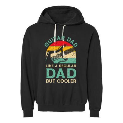 Funny Fathers Day Guitar Dad For Guitarist Music Lover Dad Garment-Dyed Fleece Hoodie