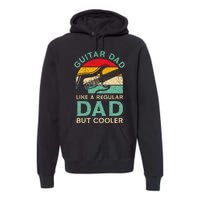 Funny Fathers Day Guitar Dad For Guitarist Music Lover Dad Premium Hoodie