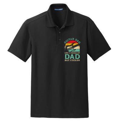 Funny Fathers Day Guitar Dad For Guitarist Music Lover Dad Dry Zone Grid Polo