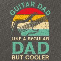 Funny Fathers Day Guitar Dad For Guitarist Music Lover Dad Cotton Canvas Backpack
