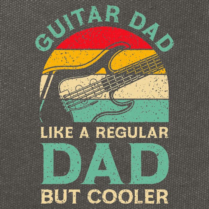 Funny Fathers Day Guitar Dad For Guitarist Music Lover Dad Cotton Canvas Backpack