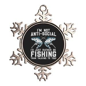 Funny Fishing Design For  Fisherman Fishing Lover Metallic Star Ornament