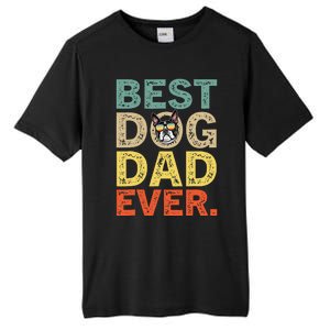 Funny Fathers Day For Dad Boston Terrier Best Dog Dad Ever Tall Fusion ChromaSoft Performance T-Shirt