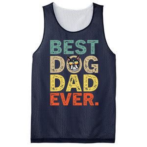 Funny Fathers Day For Dad Boston Terrier Best Dog Dad Ever Mesh Reversible Basketball Jersey Tank