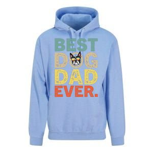 Funny Fathers Day For Dad Boston Terrier Best Dog Dad Ever Unisex Surf Hoodie