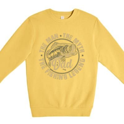 Fishing For Dad Father Day Fishing Gift For Fisherman Premium Crewneck Sweatshirt