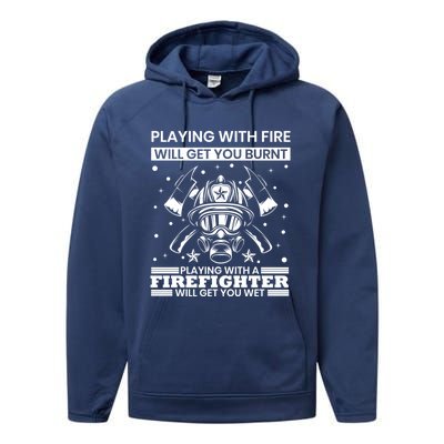 Funny Firefighter Departt Fire Quote Fire Rescue Gift Performance Fleece Hoodie