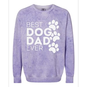 Funny Fathers Day Gift Idea Best Dog Dad Ever Colorblast Crewneck Sweatshirt