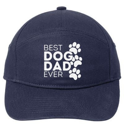 Funny Fathers Day Gift Idea Best Dog Dad Ever 7-Panel Snapback Hat