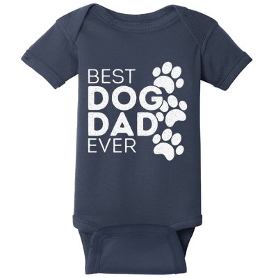 Funny Fathers Day Gift Idea Best Dog Dad Ever Baby Bodysuit