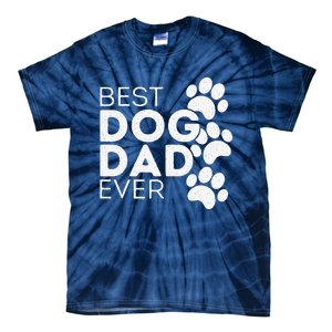 Funny Fathers Day Gift Idea Best Dog Dad Ever Tie-Dye T-Shirt