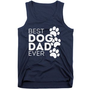 Funny Fathers Day Gift Idea Best Dog Dad Ever Tank Top