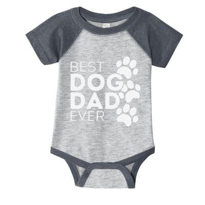 Funny Fathers Day Gift Idea Best Dog Dad Ever Infant Baby Jersey Bodysuit