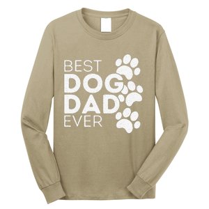 Funny Fathers Day Gift Idea Best Dog Dad Ever Long Sleeve Shirt