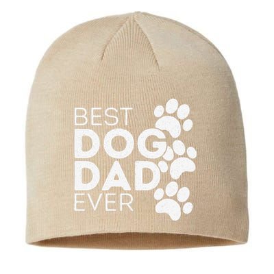 Funny Fathers Day Gift Idea Best Dog Dad Ever Sustainable Beanie