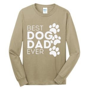 Funny Fathers Day Gift Idea Best Dog Dad Ever Tall Long Sleeve T-Shirt