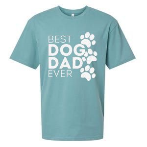 Funny Fathers Day Gift Idea Best Dog Dad Ever Sueded Cloud Jersey T-Shirt