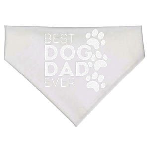 Funny Fathers Day Gift Idea Best Dog Dad Ever USA-Made Doggie Bandana