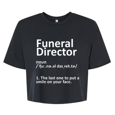 Funny Funeral Director Designs Men Women Mortuary Morticians Bella+Canvas Jersey Crop Tee