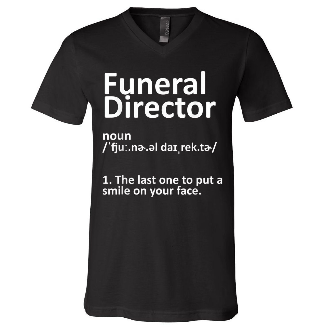 Funny Funeral Director Designs Men Women Mortuary Morticians V-Neck T-Shirt