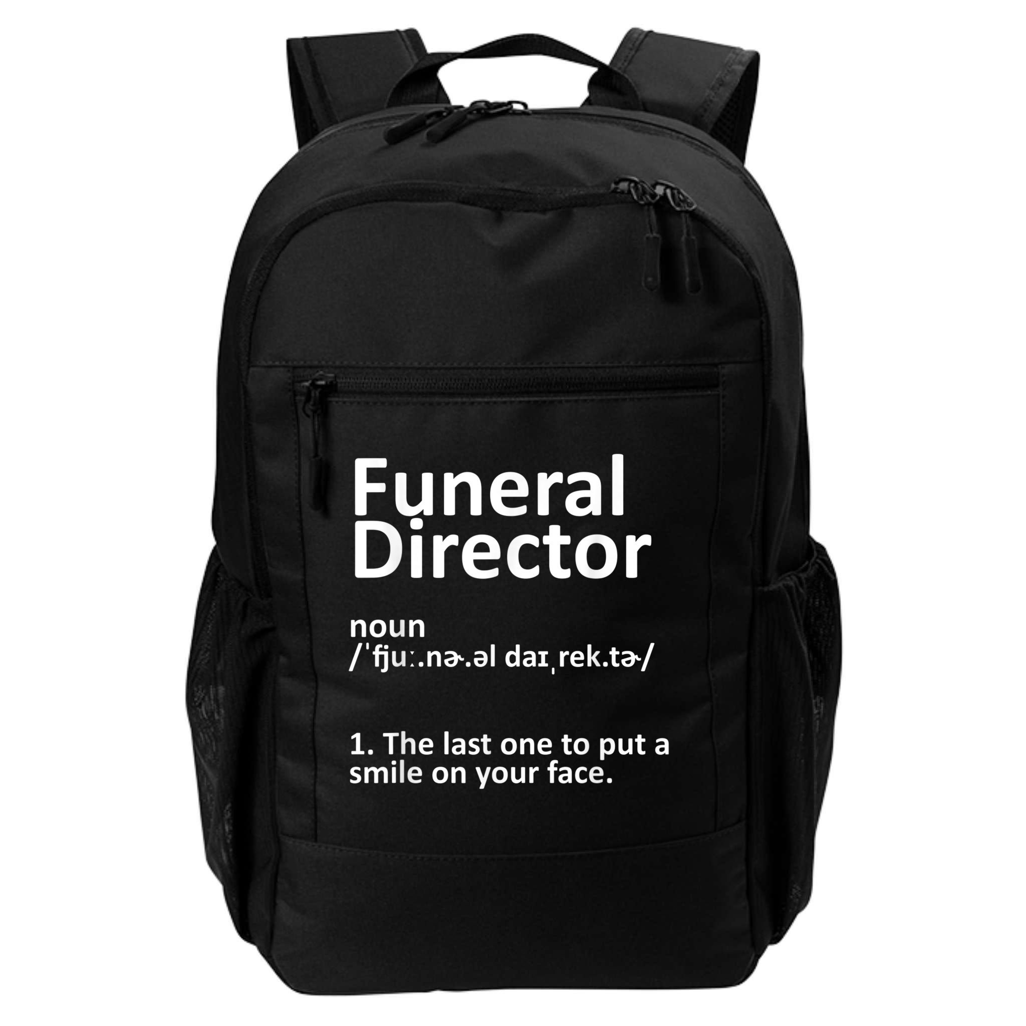 Funny Funeral Director Designs Men Women Mortuary Morticians Backpack