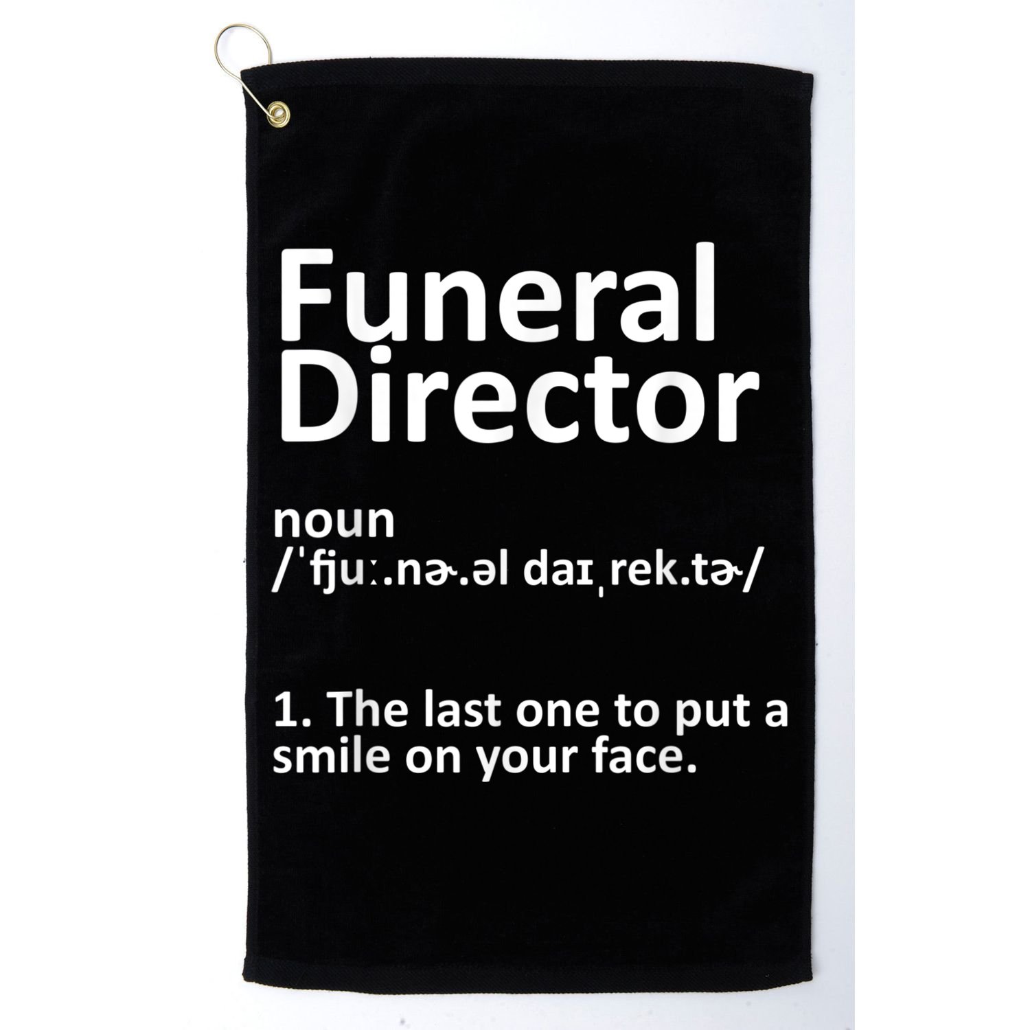 Funny Funeral Director Designs Men Women Mortuary Morticians Golf Towel