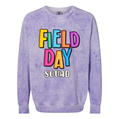 Field Fun Day Squad School Trip Vibes Teachers Gift Colorblast Crewneck Sweatshirt