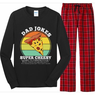 Funny FatherS Day Cheesy Dad Joke Pizza Long Sleeve Pajama Set