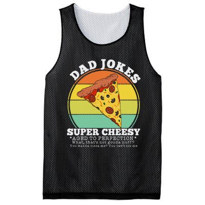 Funny FatherS Day Cheesy Dad Joke Pizza Mesh Reversible Basketball Jersey Tank