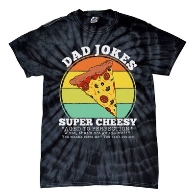 Funny FatherS Day Cheesy Dad Joke Pizza Tie-Dye T-Shirt