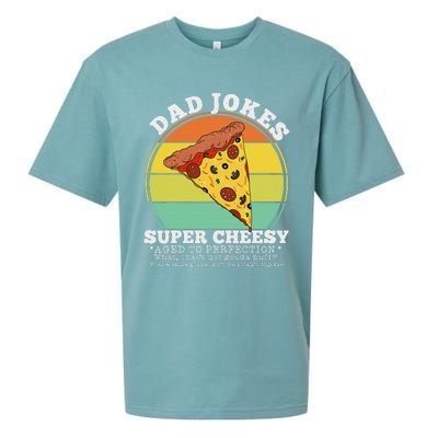 Funny FatherS Day Cheesy Dad Joke Pizza Sueded Cloud Jersey T-Shirt