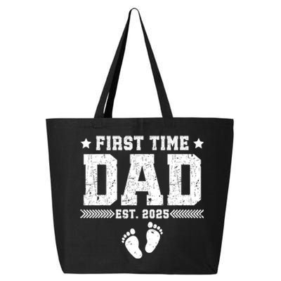 First FatherS Day First Time Dad Est. 2025 Dadtobe 25L Jumbo Tote