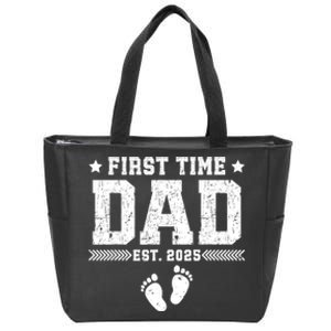 First FatherS Day First Time Dad Est. 2025 Dadtobe Zip Tote Bag