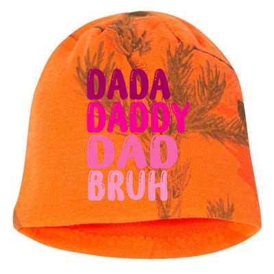 Funny Fathers Day Dada Daddy Dad Bruh Kati - Camo Knit Beanie