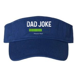 Funny Fathers Day Dad Joke Loading Please Wait Father Humor Funny Gift Valucap Bio-Washed Visor