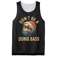 Funny Fishing DonT Be A Dumb Bass Vintage Retro Mesh Reversible Basketball Jersey Tank