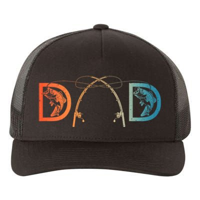 Funny Fishing Dad Art For Dad Fathers Day Fishing Lover Yupoong Adult 5-Panel Trucker Hat