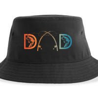 Funny Fishing Dad Art For Dad Fathers Day Fishing Lover Sustainable Bucket Hat