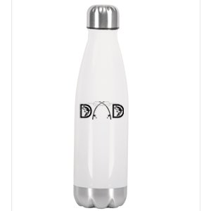 Funny Fishing Dad Art For Dad Fathers Day Fishing Lover Stainless Steel Insulated Water Bottle