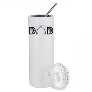 Funny Fishing Dad Art For Dad Fathers Day Fishing Lover Stainless Steel Tumbler