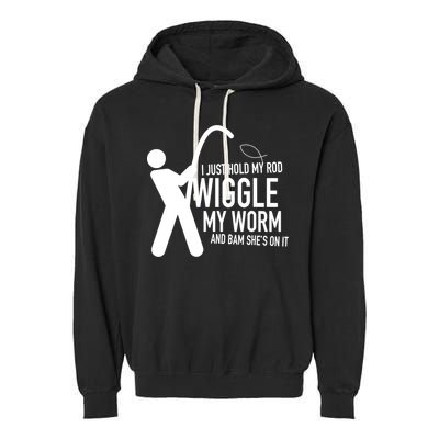 Funny Fishing Dirty Sexual Humor Garment-Dyed Fleece Hoodie