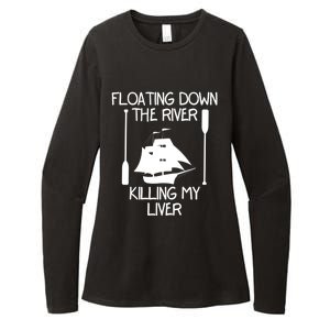 Funny Floating Down The River Killing My Liver Adventurers Gift Womens CVC Long Sleeve Shirt