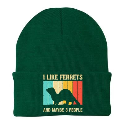 Funny Ferret Design For Men Women Ferret Lover Introvert Knit Cap Winter Beanie