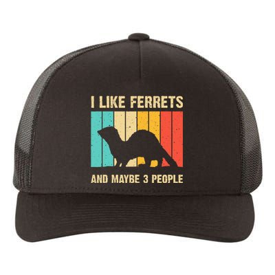 Funny Ferret Design For Men Women Ferret Lover Introvert Yupoong Adult 5-Panel Trucker Hat